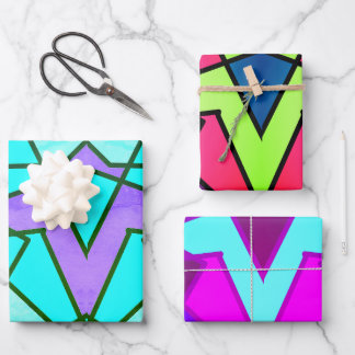 三角形抽象芸術 ラッピングペーパーシート