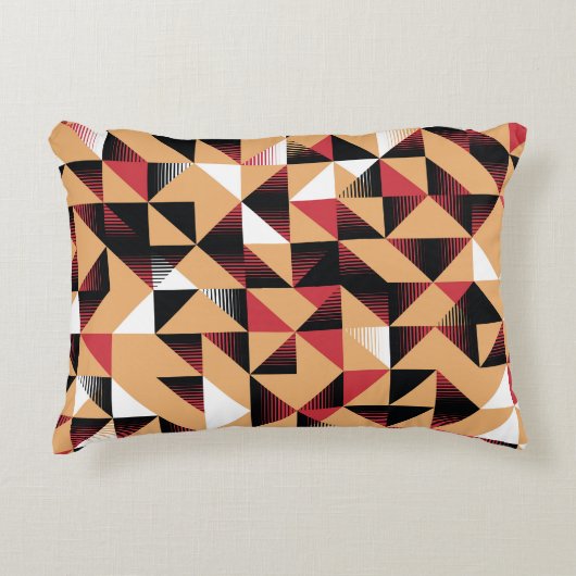 三角形抽象芸術、レトロエレガント美しい。 アクセントクッション (正面)