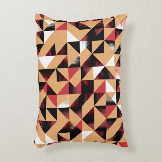 三角形抽象芸術、レトロエレガント美しい。 アクセントクッション (正面(垂直))