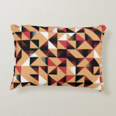 三角形抽象芸術、レトロエレガント美しい。 アクセントクッション (裏面)