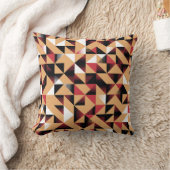 三角形抽象芸術、レトロエレガント美しい。 クッション (ブランケット)