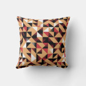 三角形抽象芸術、レトロエレガント美しい。 クッション (裏面)
