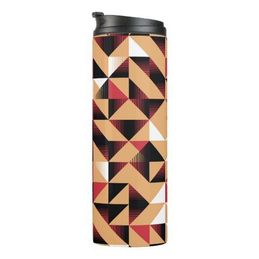 三角形抽象芸術、レトロエレガント美しい。 タンブラー (回転右)