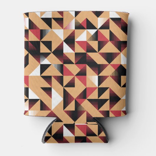 三角形抽象芸術、レトロエレガント美しい。 缶クーラー (正面)