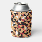 三角形抽象芸術、レトロエレガント美しい。 缶クーラー (缶裏面)