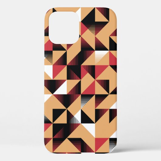 三角形抽象芸術、レトロエレガント美しい。 Case-Mate iPhoneケース (裏面)