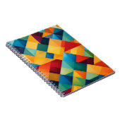 三角形鮮やか幾何学的アートワーク ノートブック (右側)
