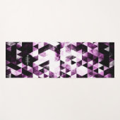 三角形鮮やか幾何学的ピンクスモークモノグラム ヨガマット (正面(横))