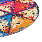 三角形鮮やか(ばちゃばちゃ)跳ねるアート カッティングボード (角)