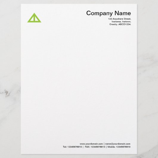 三角形02 - マーシャングリーン レターヘッド (正面)