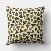 三角形240121 – 白の黒とオレンジ クッション (裏面)