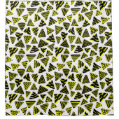 三角形240121 – 白黒 シャワーカーテン (正面)