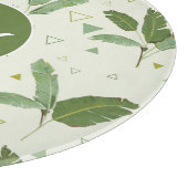 三角形|のモノグラムが付いているバナナの葉 カッティングボード (角)