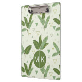 三角形|のモノグラムが付いているバナナの葉 クリップボード (左)