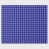 三角形 – パステルブルー深いネイビー ラッピングペーパー (フラット)