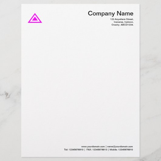 三角形 - マゼンタ レターヘッド (正面)