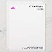 三角形 - マゼンタ レターヘッド (正面/裏面)