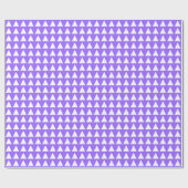 三角形 – ライトバイオレット上の白 ラッピングペーパー (フラット)