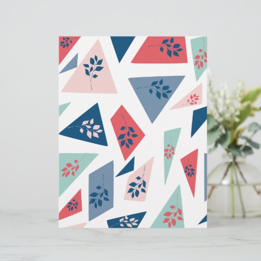 三角形&リーフ抽象芸術スクラップブック紙 (スタンド正面)