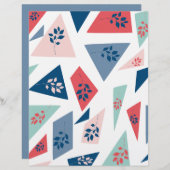 三角形&リーフ抽象芸術スクラップブック紙 (正面/裏面)