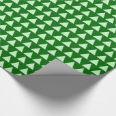 三角形 – 幽霊グリーンの森の緑 ラッピングペーパー (角)
