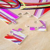 三角形-愛、キス、星の中のハート ジグソーパズル (側面)