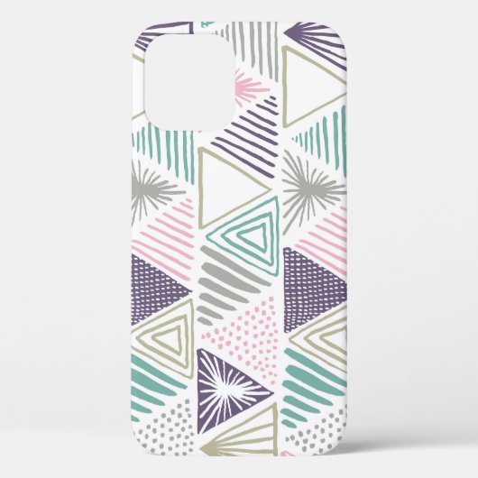 三角形、手書きヴィンテージスタイル。 Case-Mate iPhoneケース (裏面)