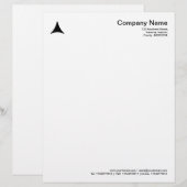 三角形（曲線） – 黒 レターヘッド (正面/裏面)