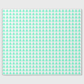 三角形 – 白のターコイズ ラッピングペーパー (フラット)