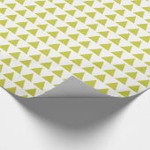 三角形 – 白のバナナイエロー ラッピングペーパー (角)