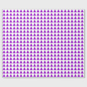 三角形 – 白の紫 ラッピングペーパー (フラット)