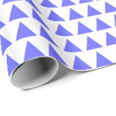 三角形 – 白の電気ブルー ラッピングペーパー (ロールコーナー)
