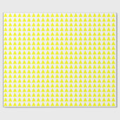 三角形 – 白の黄色 ラッピングペーパー (フラット)