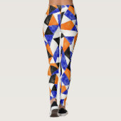 三角形、菱形、台形シームレスパターン レギンス (裏面)