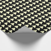 三角形 – 黒淡い色の色の黄色 ラッピングペーパー (角)