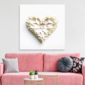 三角折り紙ハート キャンバスプリント (インサイチュ (リビング))