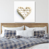 三角折り紙ハート キャンバスプリント (インサイチュ (寝室))
