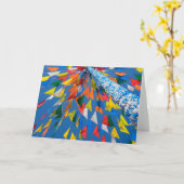 三角旗飾り カード (黄色い花)