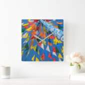 三角旗飾り スクエア壁時計 (ホーム)