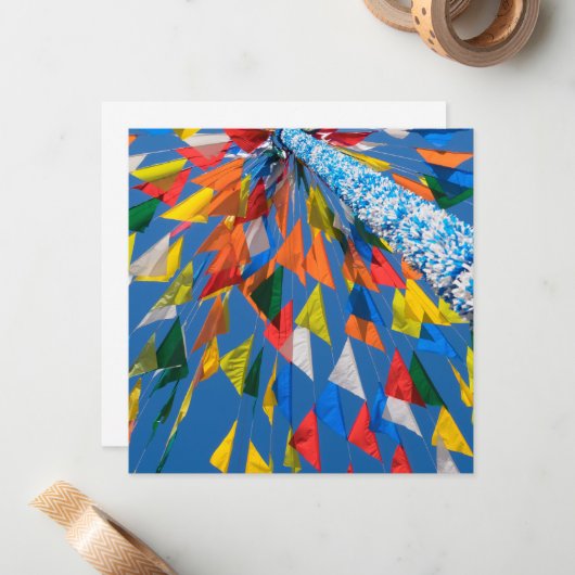 三角旗飾り ノートカード (正面/裏面インサイチュ)