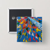 三角旗飾り 缶バッジ (正面&裏面)