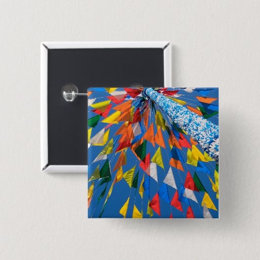 三角旗飾り 缶バッジ (正面&裏面)