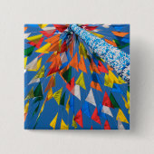 三角旗飾り 缶バッジ (正面)