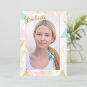 三角枠写真卒業招待状 招待状 (スタンド正面)