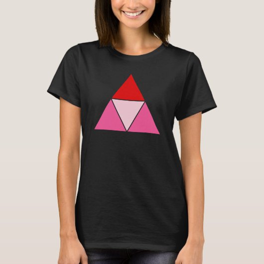 三角概念のパワーと安定性 Tシャツ (正面)