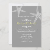 三角模様モダンのヒトデの結婚式が招待される 招待状 (裏面)