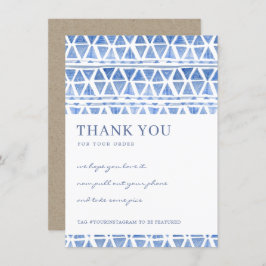 三角模様企業のビジネスロゴ サンキューカード