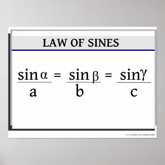 三角法のポスター：イネスの法則 ポスター (正面)