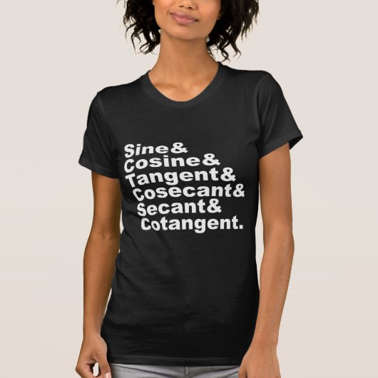 三角法の6つの三角関数 Tシャツ (正面)