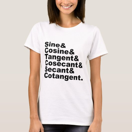 三角法の6つの三角関数 Tシャツ (正面)